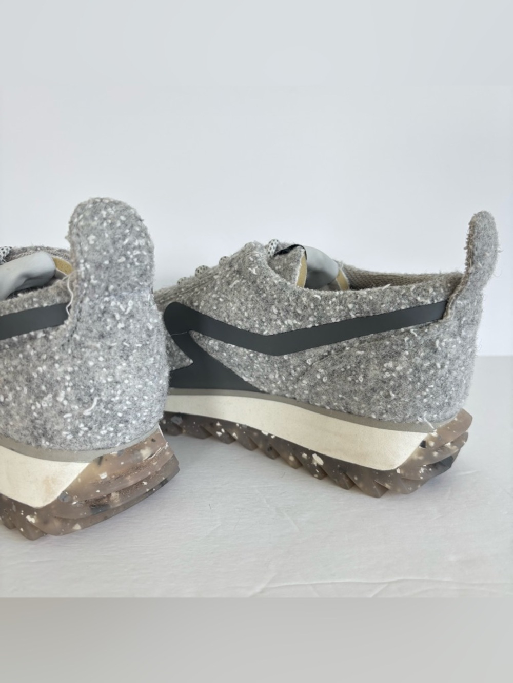 Rag and Bone Retro Runner Gray Wool Textured Sneakers 7 - Picture 12 of 15
